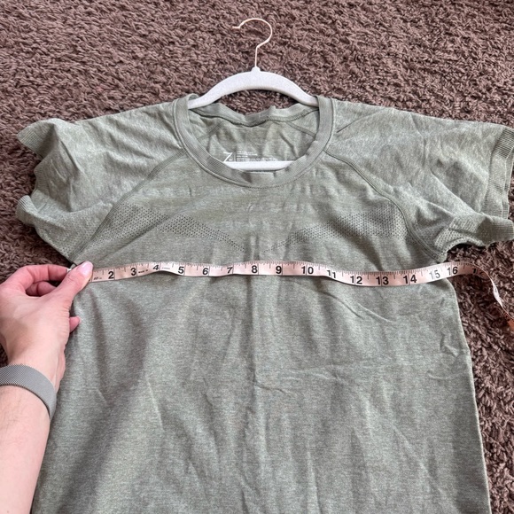 Z By Zella Short Sleeve Top High Rise Black Crop Leggings SET OUTFIT 2 PIECE M - Picture 13 of 14